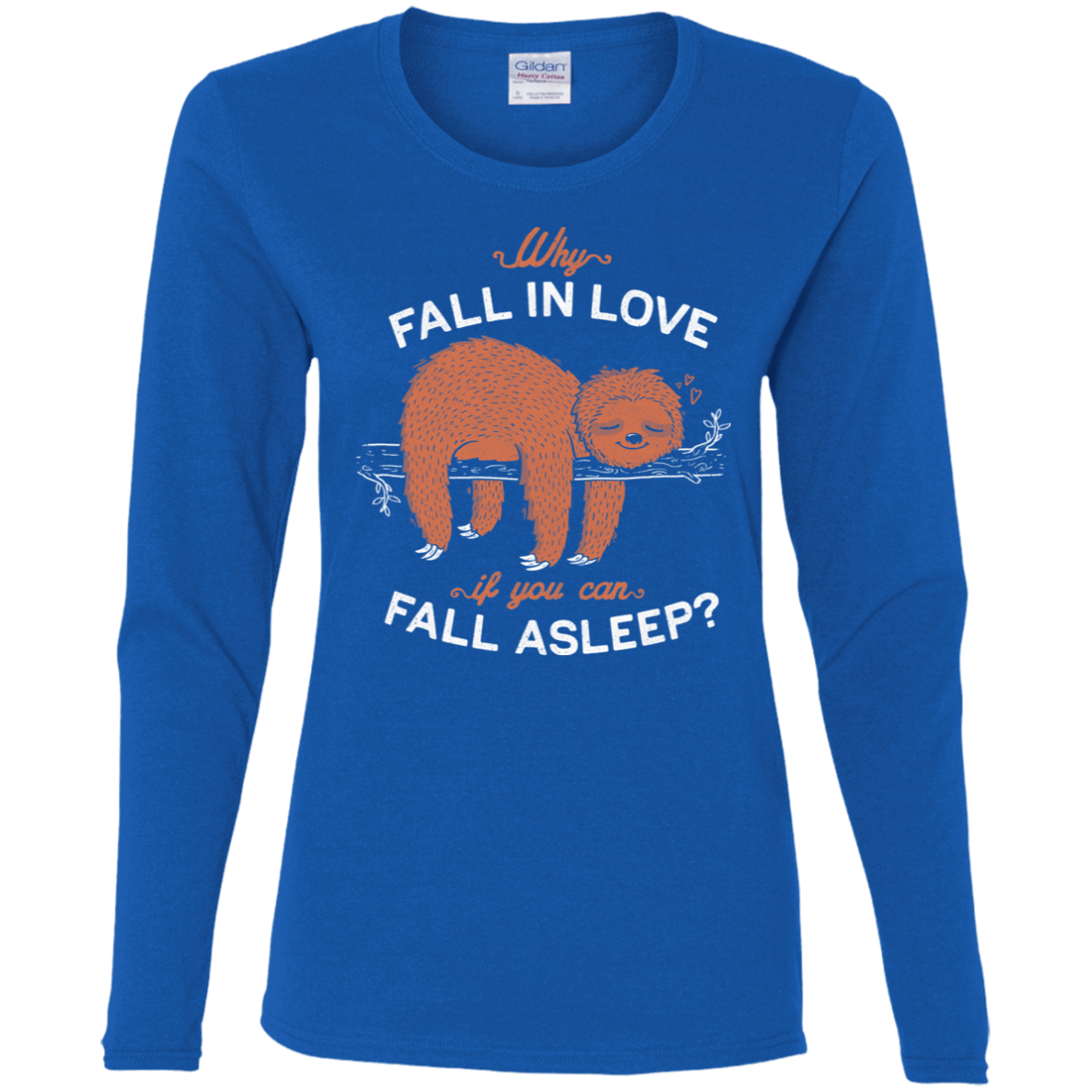 T-Shirts Royal / S Fall Asleep Women's Long Sleeve T-Shirt