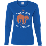 T-Shirts Royal / S Fall Asleep Women's Long Sleeve T-Shirt