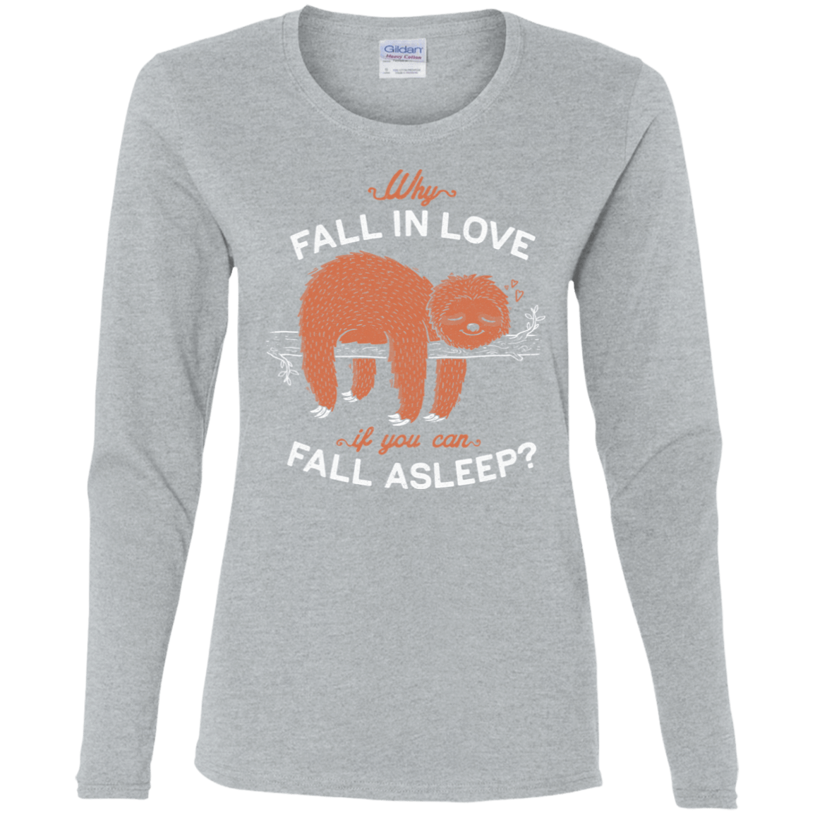 T-Shirts Sport Grey / S Fall Asleep Women's Long Sleeve T-Shirt