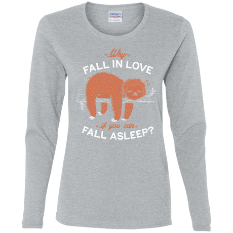 T-Shirts Sport Grey / S Fall Asleep Women's Long Sleeve T-Shirt