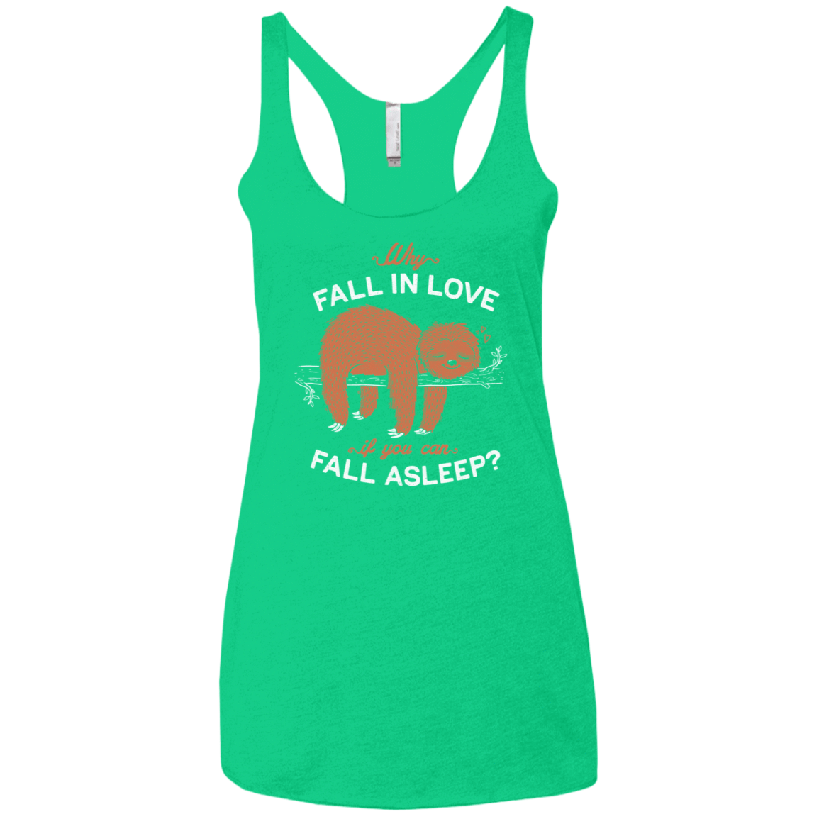 T-Shirts Envy / X-Small Fall Asleep Women's Triblend Racerback Tank