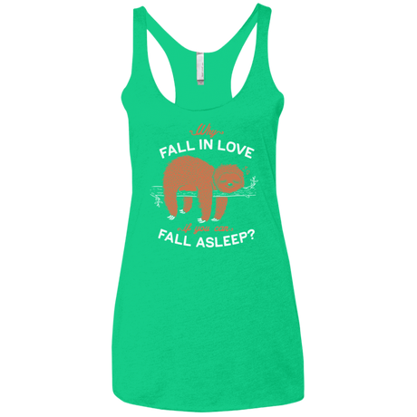 T-Shirts Envy / X-Small Fall Asleep Women's Triblend Racerback Tank