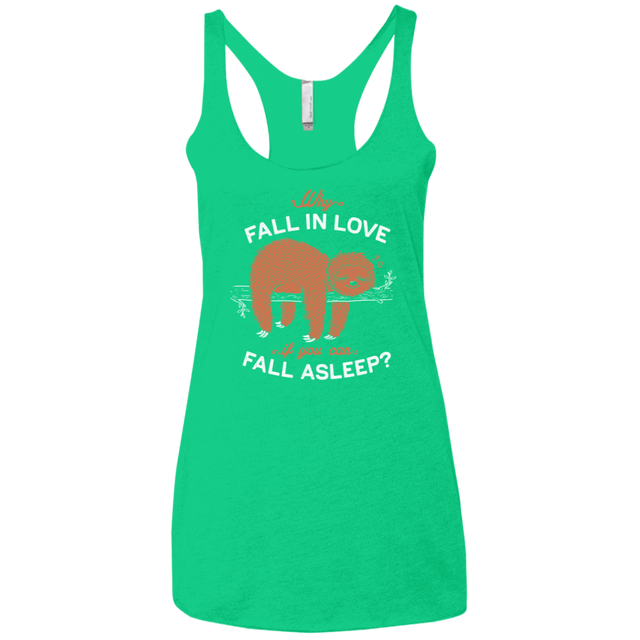 T-Shirts Envy / X-Small Fall Asleep Women's Triblend Racerback Tank