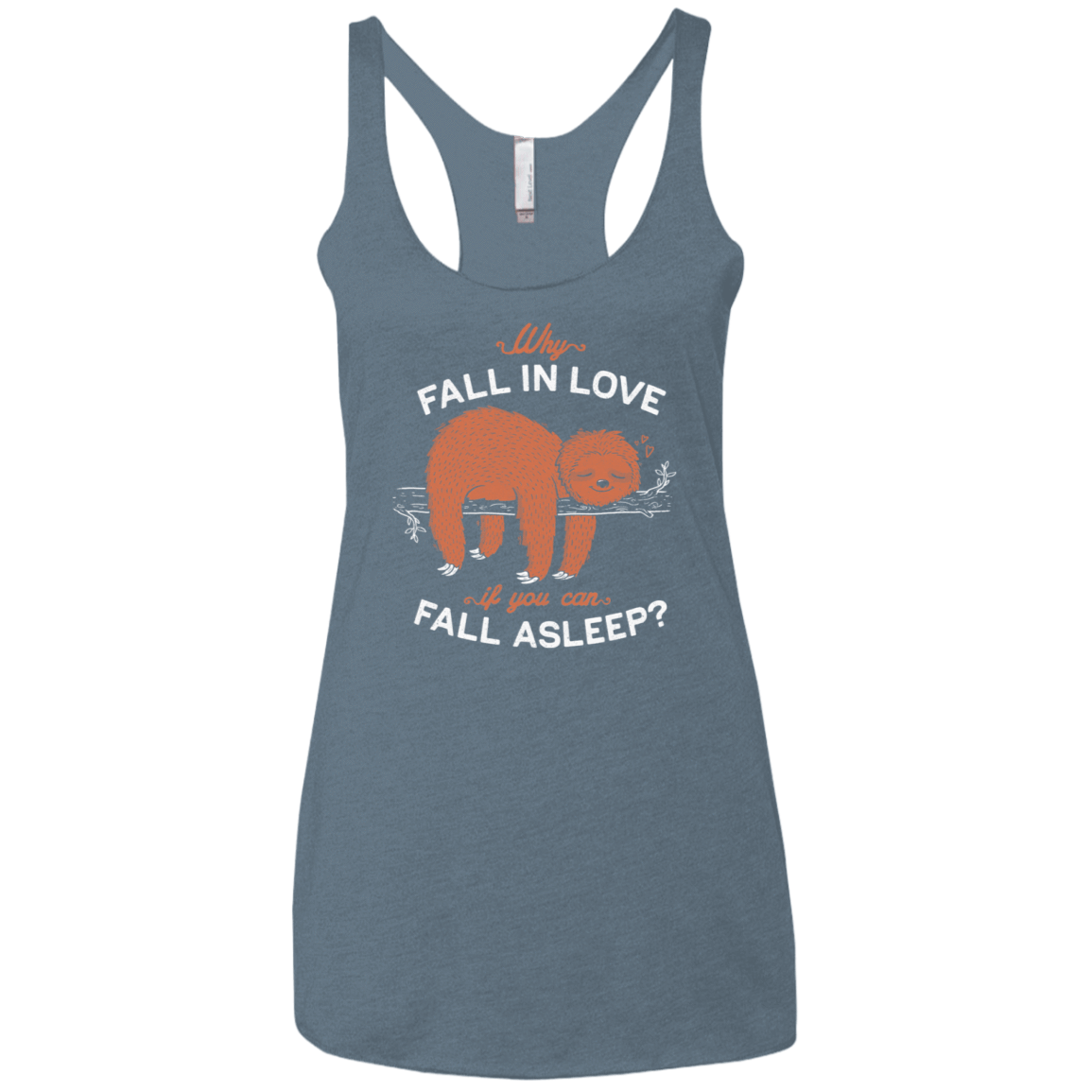 T-Shirts Indigo / X-Small Fall Asleep Women's Triblend Racerback Tank