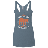 T-Shirts Indigo / X-Small Fall Asleep Women's Triblend Racerback Tank