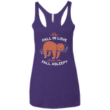 T-Shirts Purple Rush / X-Small Fall Asleep Women's Triblend Racerback Tank