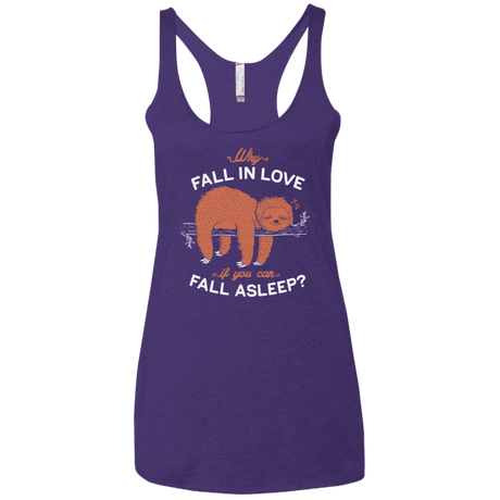 T-Shirts Purple Rush / X-Small Fall Asleep Women's Triblend Racerback Tank