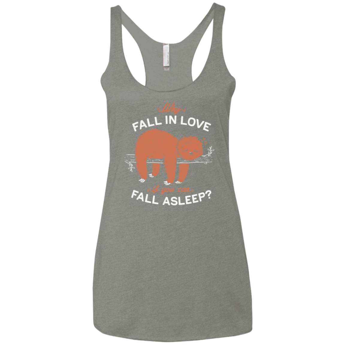 T-Shirts Venetian Grey / X-Small Fall Asleep Women's Triblend Racerback Tank