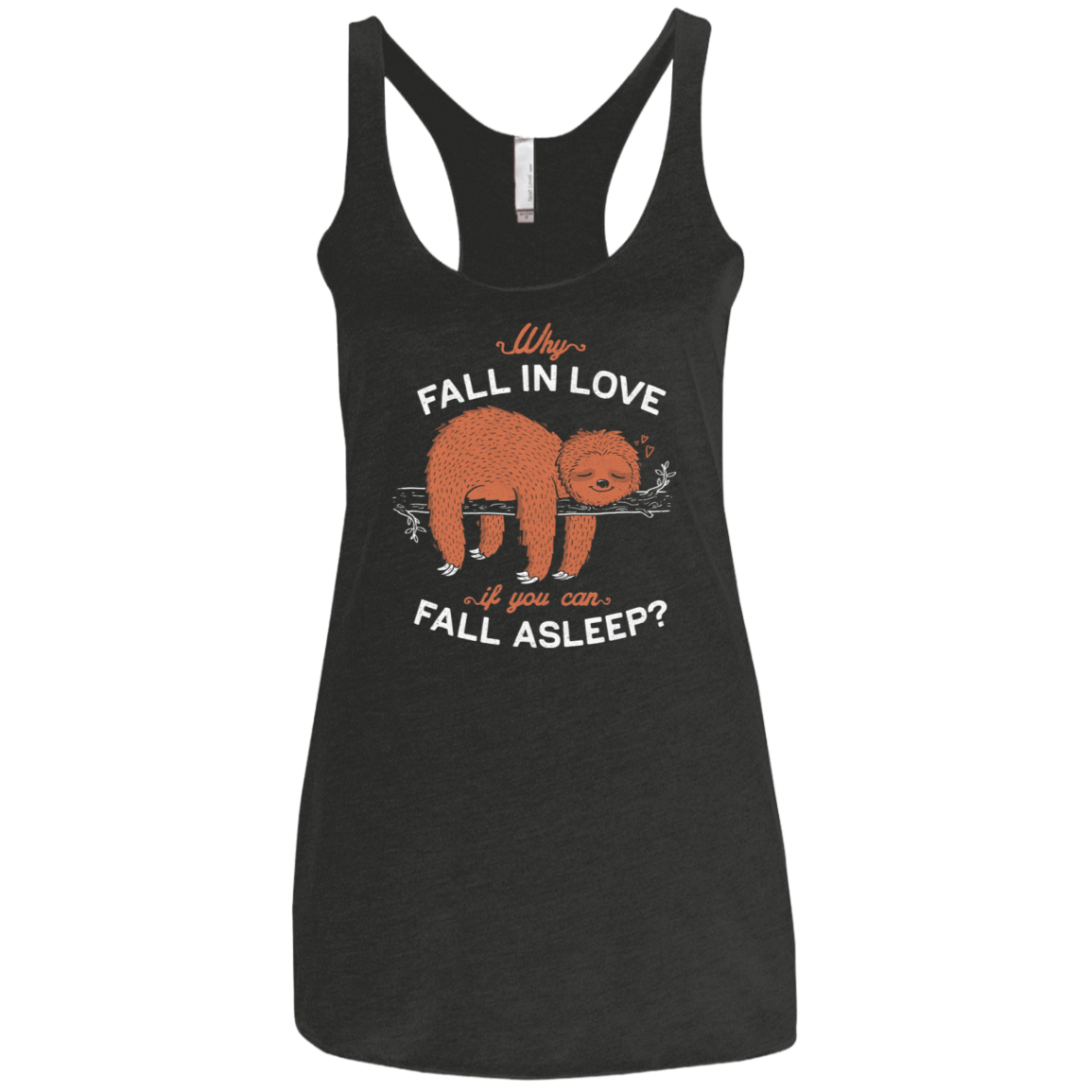 T-Shirts Vintage Black / X-Small Fall Asleep Women's Triblend Racerback Tank