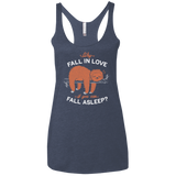 T-Shirts Vintage Navy / X-Small Fall Asleep Women's Triblend Racerback Tank