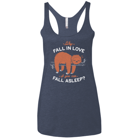 T-Shirts Vintage Navy / X-Small Fall Asleep Women's Triblend Racerback Tank