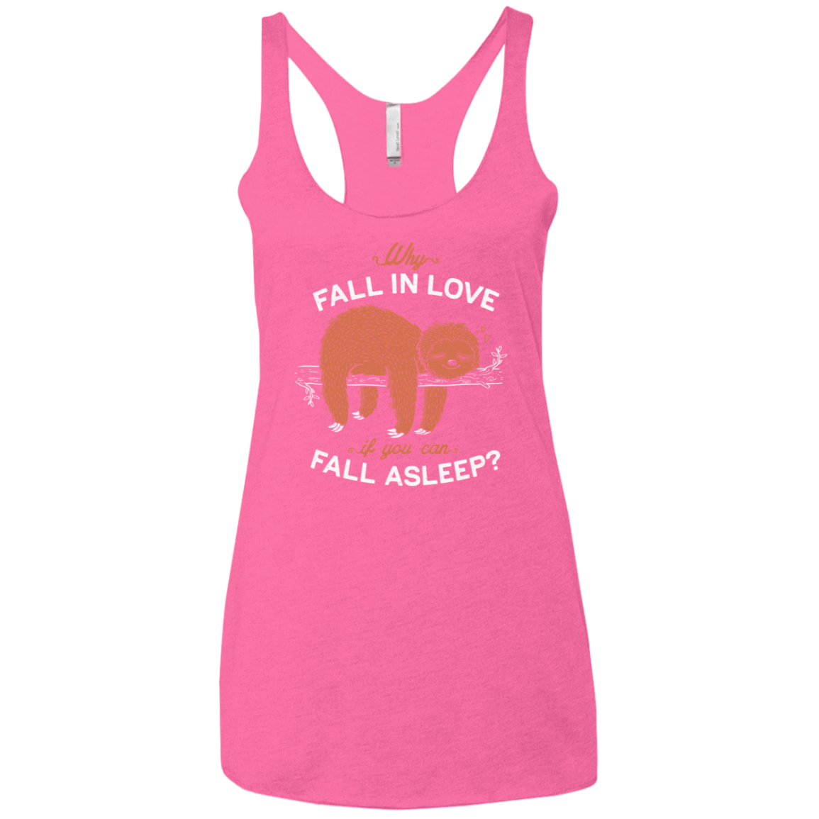 T-Shirts Vintage Pink / X-Small Fall Asleep Women's Triblend Racerback Tank