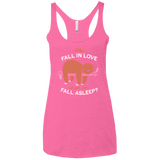T-Shirts Vintage Pink / X-Small Fall Asleep Women's Triblend Racerback Tank