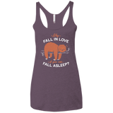T-Shirts Vintage Purple / X-Small Fall Asleep Women's Triblend Racerback Tank