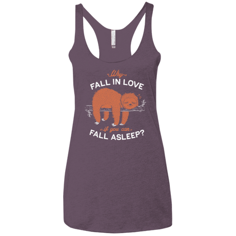 T-Shirts Vintage Purple / X-Small Fall Asleep Women's Triblend Racerback Tank