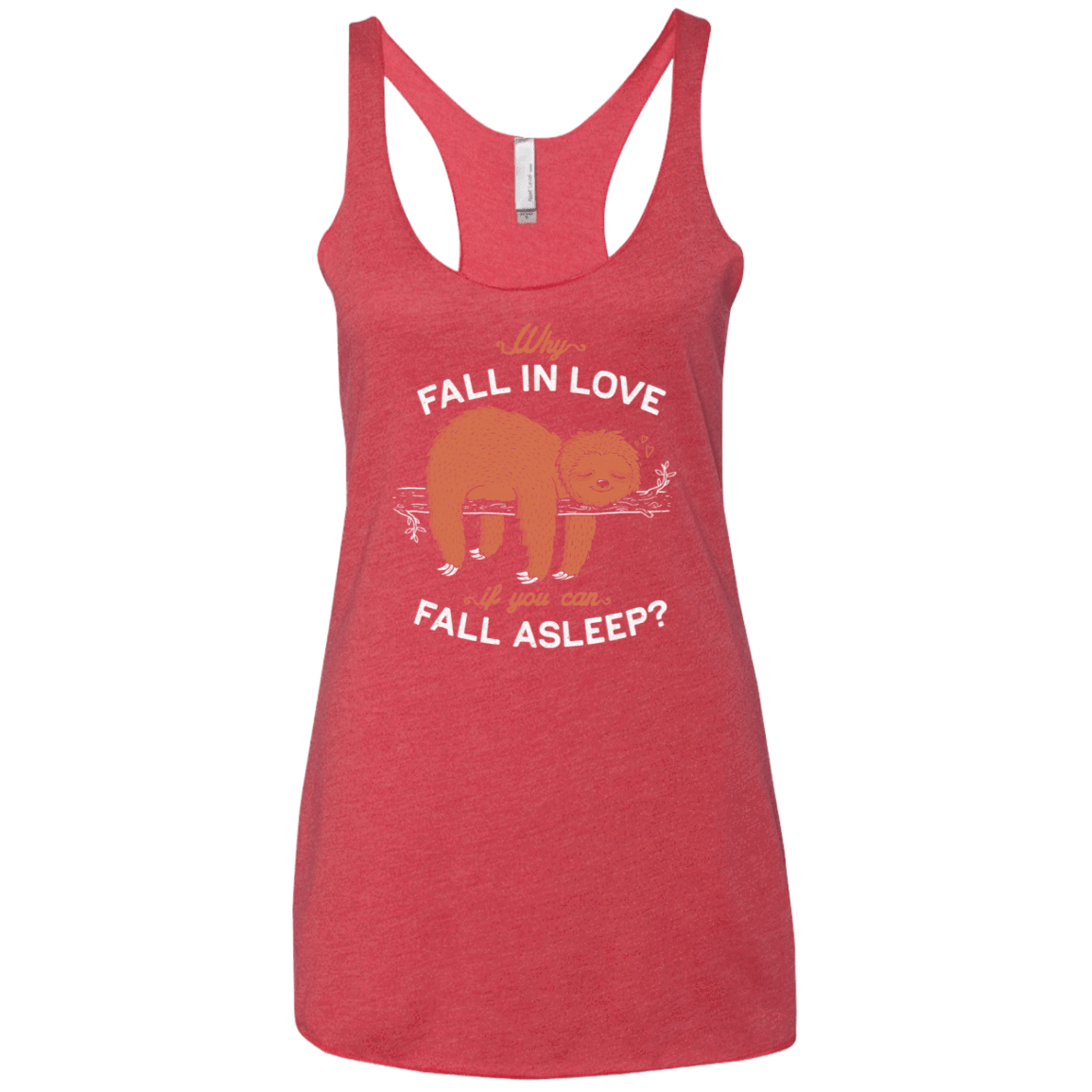 T-Shirts Vintage Red / X-Small Fall Asleep Women's Triblend Racerback Tank