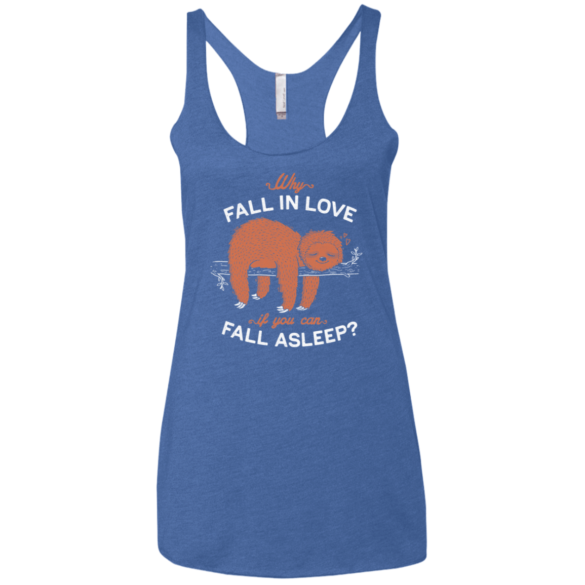 T-Shirts Vintage Royal / X-Small Fall Asleep Women's Triblend Racerback Tank