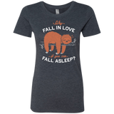 T-Shirts Vintage Navy / S Fall Asleep Women's Triblend T-Shirt