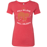 T-Shirts Vintage Red / S Fall Asleep Women's Triblend T-Shirt