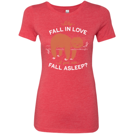 T-Shirts Vintage Red / S Fall Asleep Women's Triblend T-Shirt