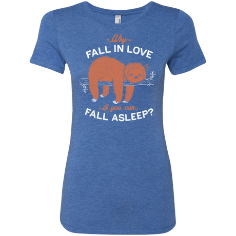 T-Shirts Vintage Royal / S Fall Asleep Women's Triblend T-Shirt