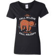 T-Shirts Black / S Fall Asleep Women's V-Neck T-Shirt