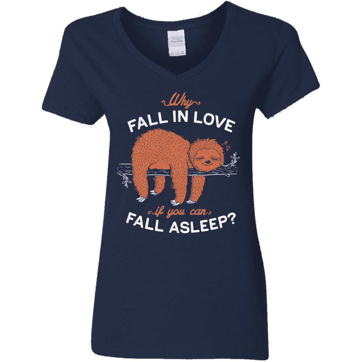 T-Shirts Navy / S Fall Asleep Women's V-Neck T-Shirt