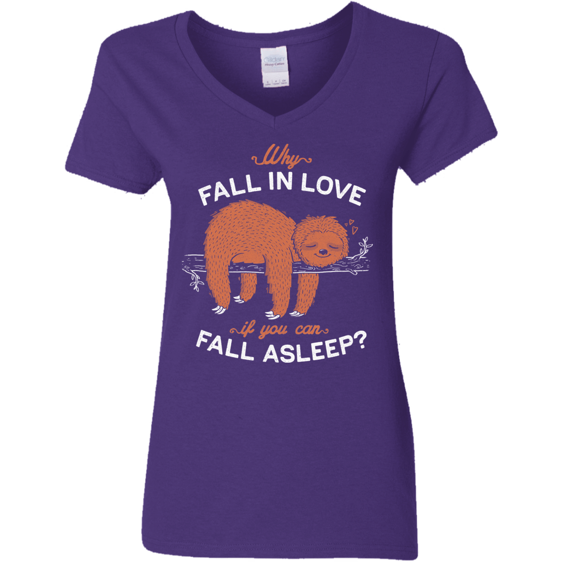 T-Shirts Purple / S Fall Asleep Women's V-Neck T-Shirt