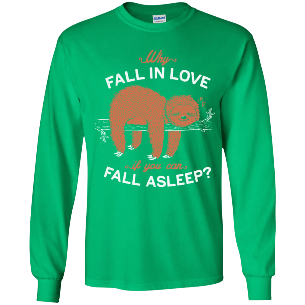 T-Shirts Irish Green / YS Fall Asleep Youth Long Sleeve T-Shirt