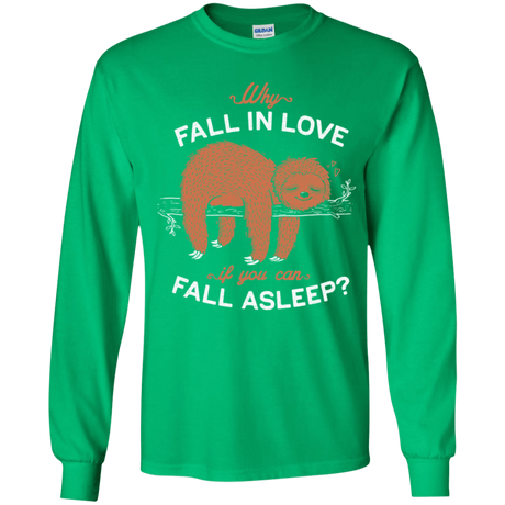 T-Shirts Irish Green / YS Fall Asleep Youth Long Sleeve T-Shirt