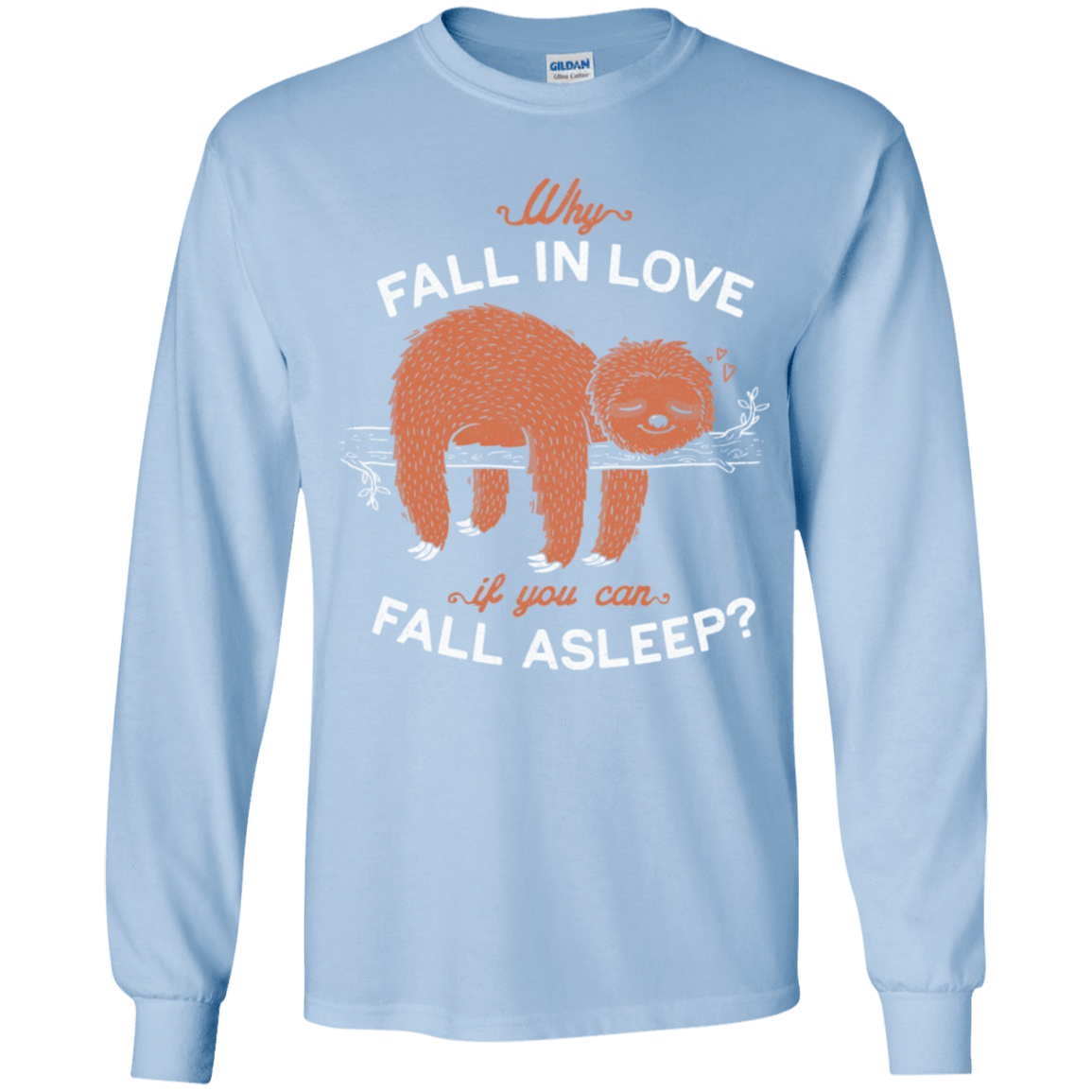 T-Shirts Light Blue / YS Fall Asleep Youth Long Sleeve T-Shirt