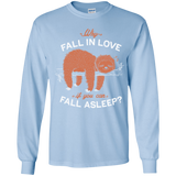 T-Shirts Light Blue / YS Fall Asleep Youth Long Sleeve T-Shirt