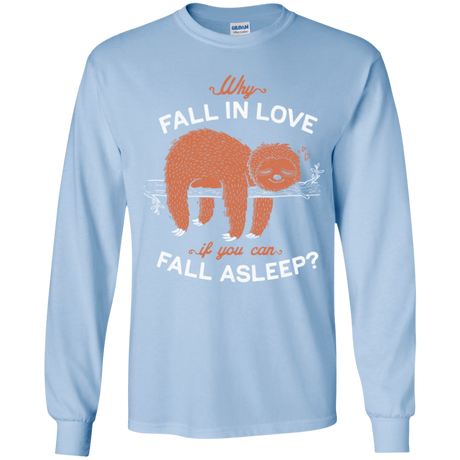 T-Shirts Light Blue / YS Fall Asleep Youth Long Sleeve T-Shirt