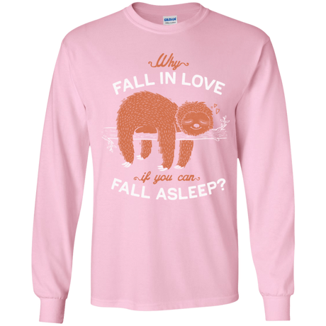 T-Shirts Light Pink / YS Fall Asleep Youth Long Sleeve T-Shirt