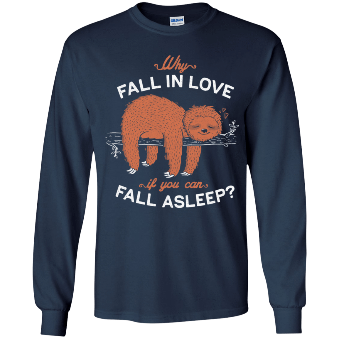 T-Shirts Navy / YS Fall Asleep Youth Long Sleeve T-Shirt