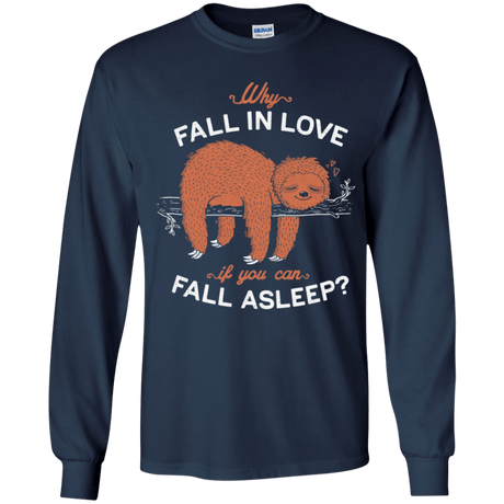 T-Shirts Navy / YS Fall Asleep Youth Long Sleeve T-Shirt