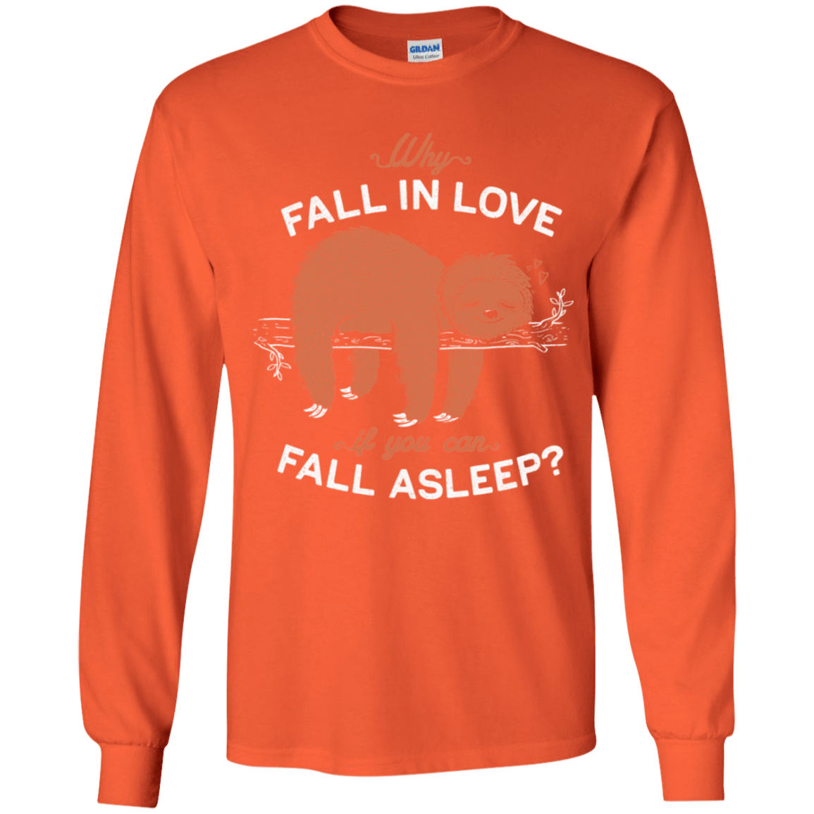 T-Shirts Orange / YS Fall Asleep Youth Long Sleeve T-Shirt