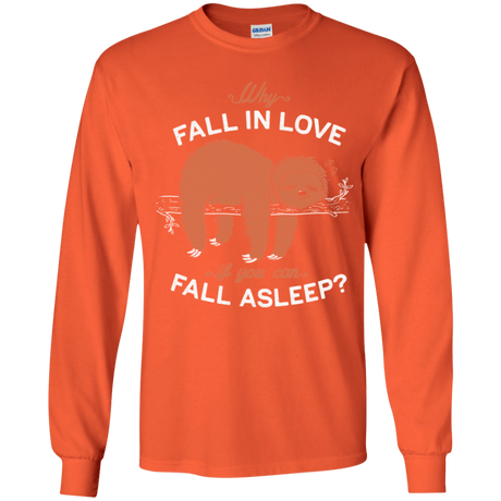 T-Shirts Orange / YS Fall Asleep Youth Long Sleeve T-Shirt