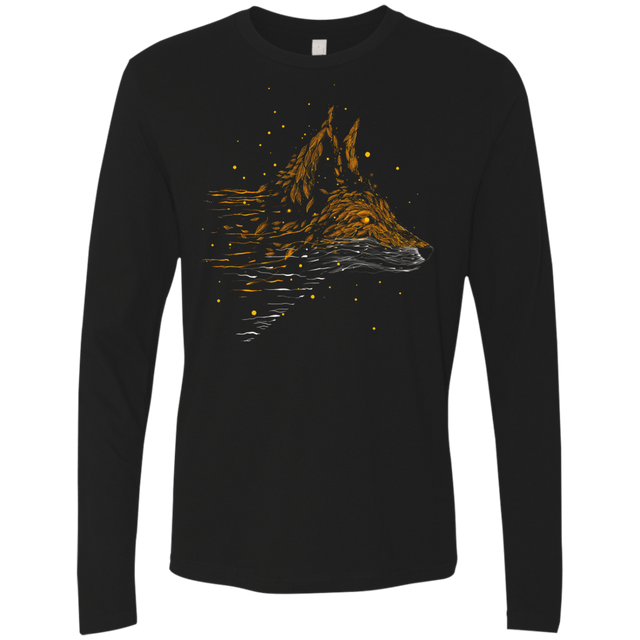 T-Shirts Black / S Falling in Leaves Men's Premium Long Sleeve