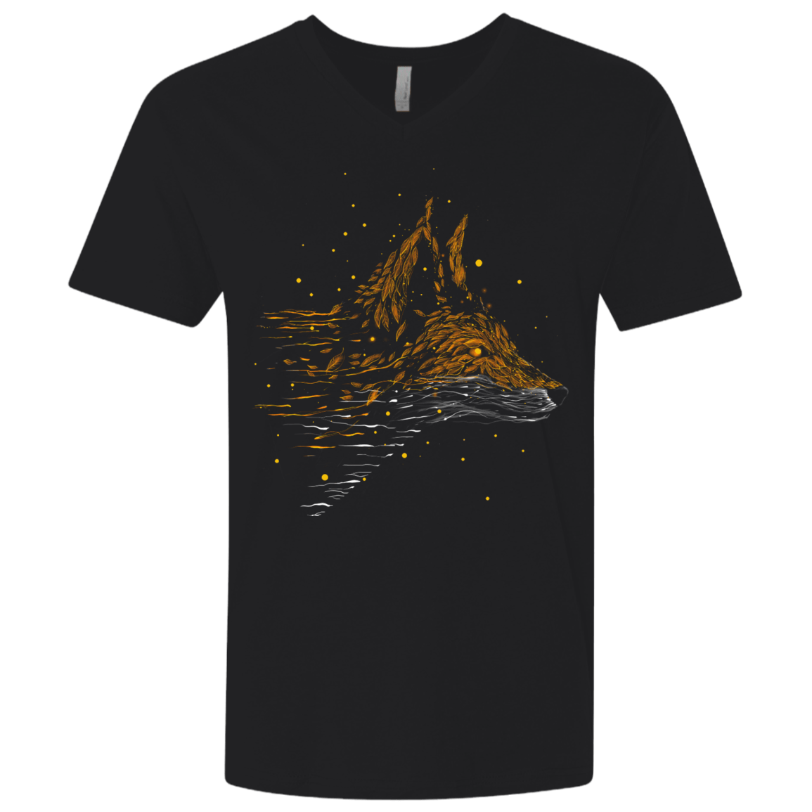 T-Shirts Black / X-Small Falling in Leaves Men's Premium V-Neck