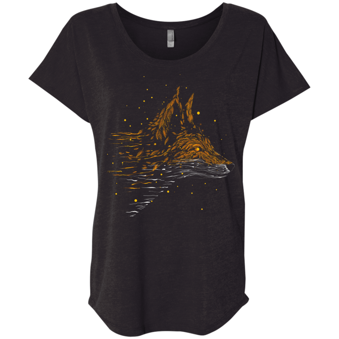 T-Shirts Vintage Black / X-Small Falling in Leaves Triblend Dolman Sleeve