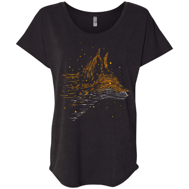 T-Shirts Vintage Black / X-Small Falling in Leaves Triblend Dolman Sleeve