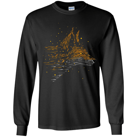 T-Shirts Black / YS Falling in Leaves Youth Long Sleeve T-Shirt