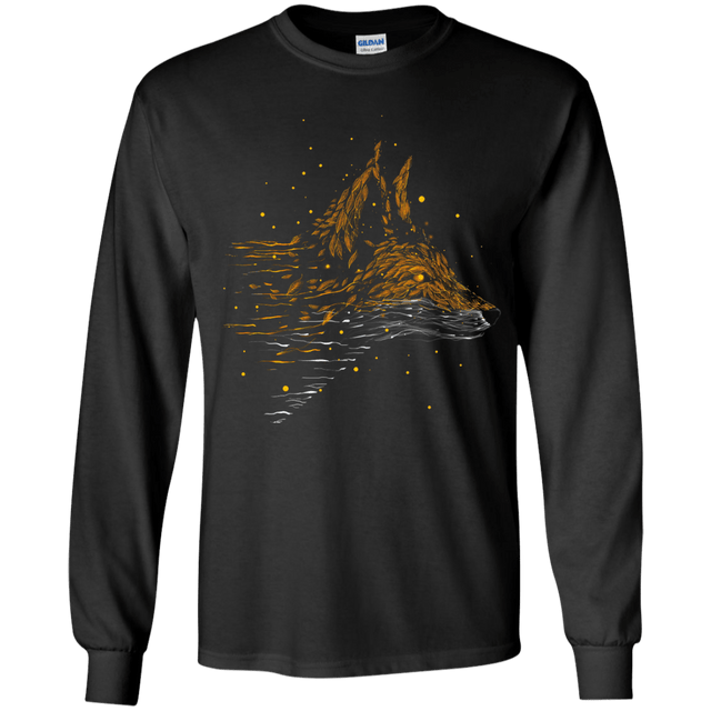 T-Shirts Black / YS Falling in Leaves Youth Long Sleeve T-Shirt