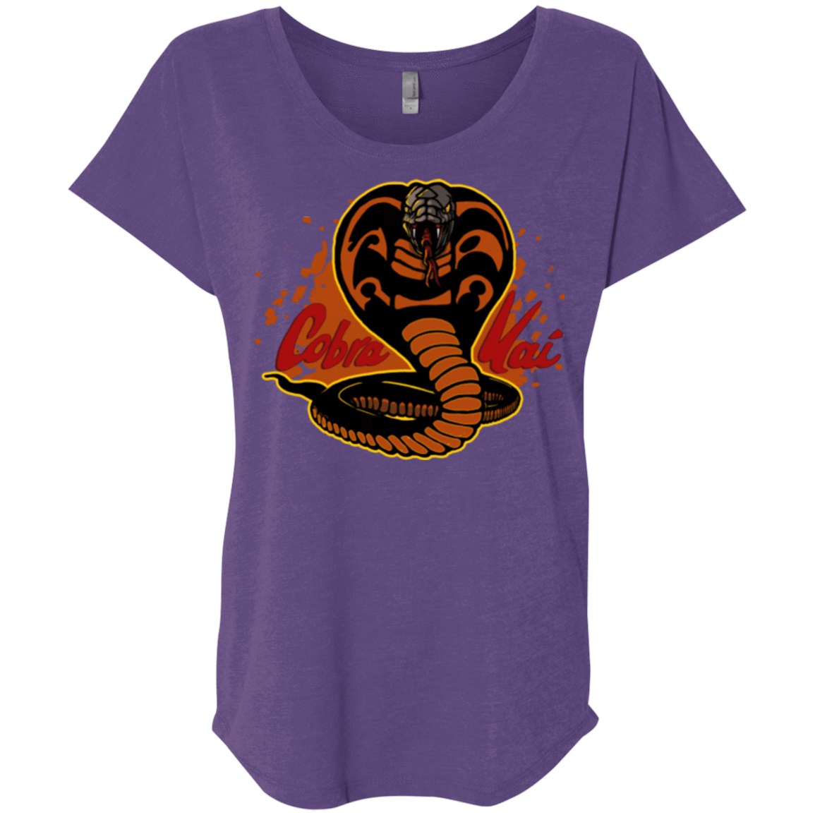 T-Shirts Purple Rush / X-Small Familiar Reptile Triblend Dolman Sleeve