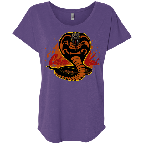 T-Shirts Purple Rush / X-Small Familiar Reptile Triblend Dolman Sleeve