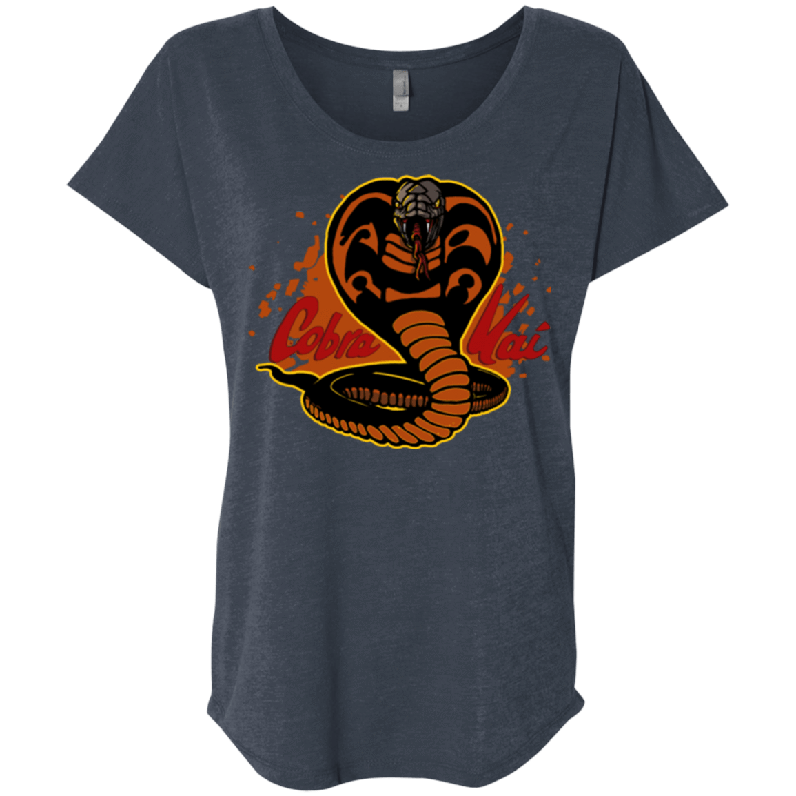 T-Shirts Vintage Navy / X-Small Familiar Reptile Triblend Dolman Sleeve