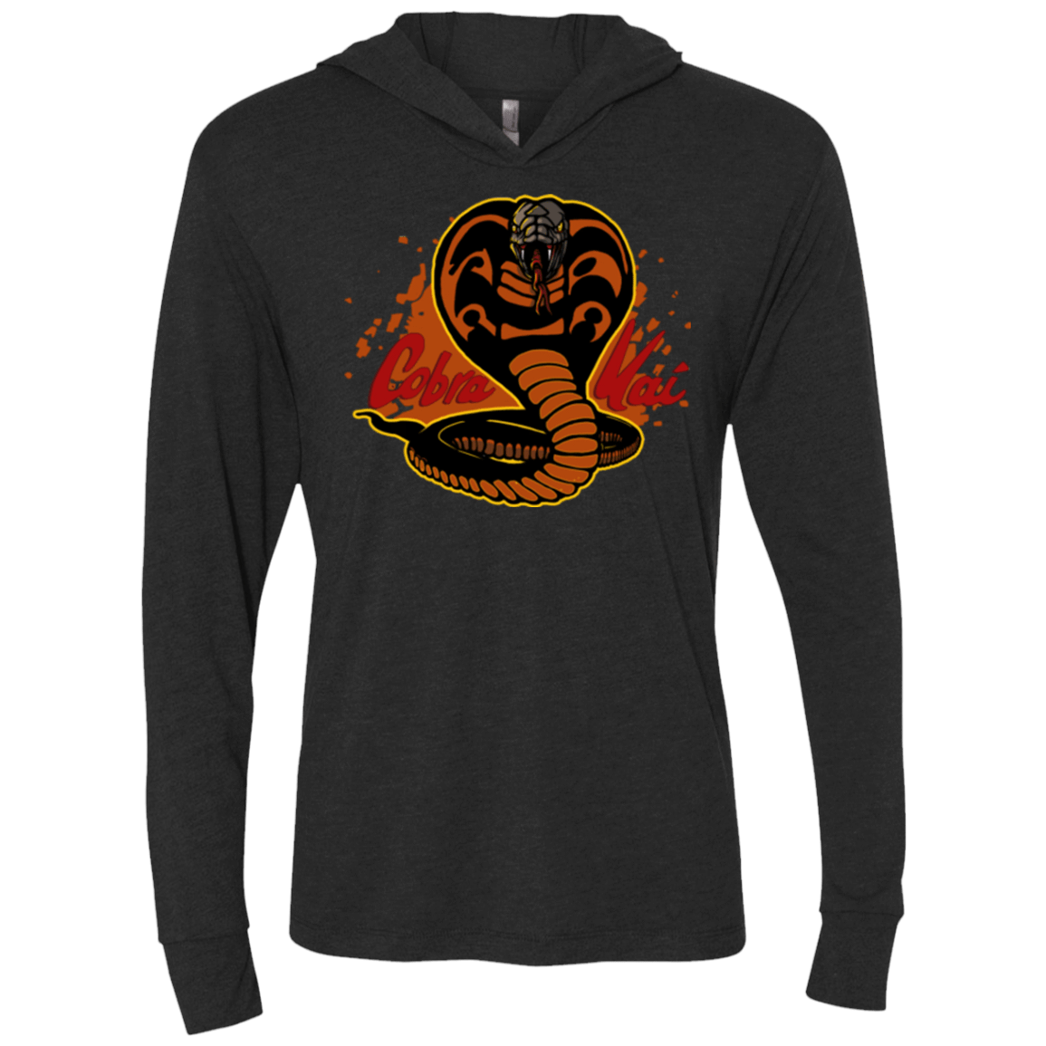 T-Shirts Vintage Black / X-Small Familiar Reptile Triblend Long Sleeve Hoodie Tee