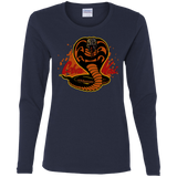 T-Shirts Navy / S Familiar Reptile Women's Long Sleeve T-Shirt