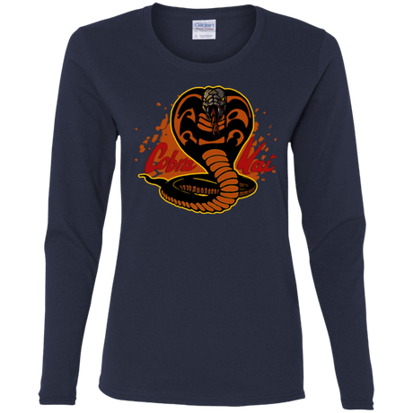 T-Shirts Navy / S Familiar Reptile Women's Long Sleeve T-Shirt